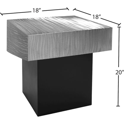Palladium Silver End Table
