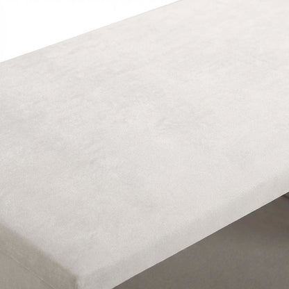 Cream Velvet Nightstand with Contemporary Style for Bedroom Furniture