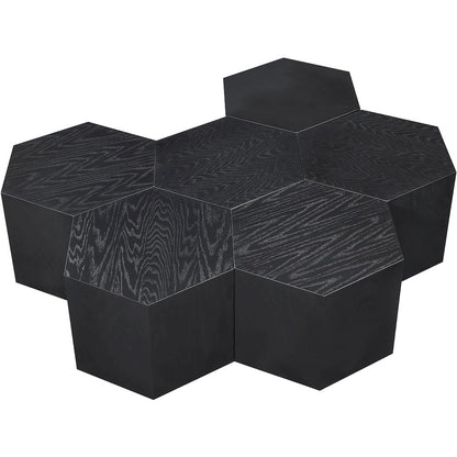 Eternal Black Oak Wood 7pc. Modular Coffee Table