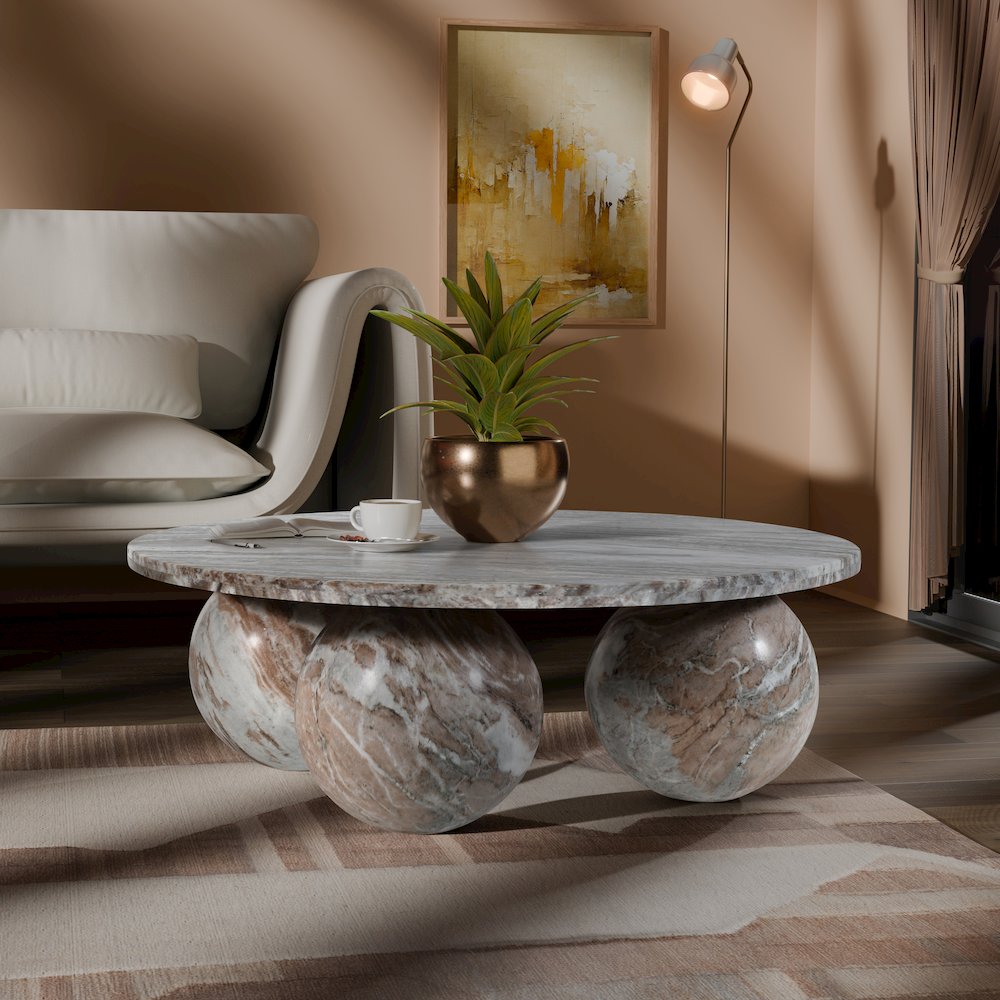 Spherical Brown Coffee Table