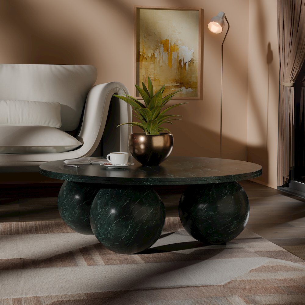Spherical Green Forest Coffee Table