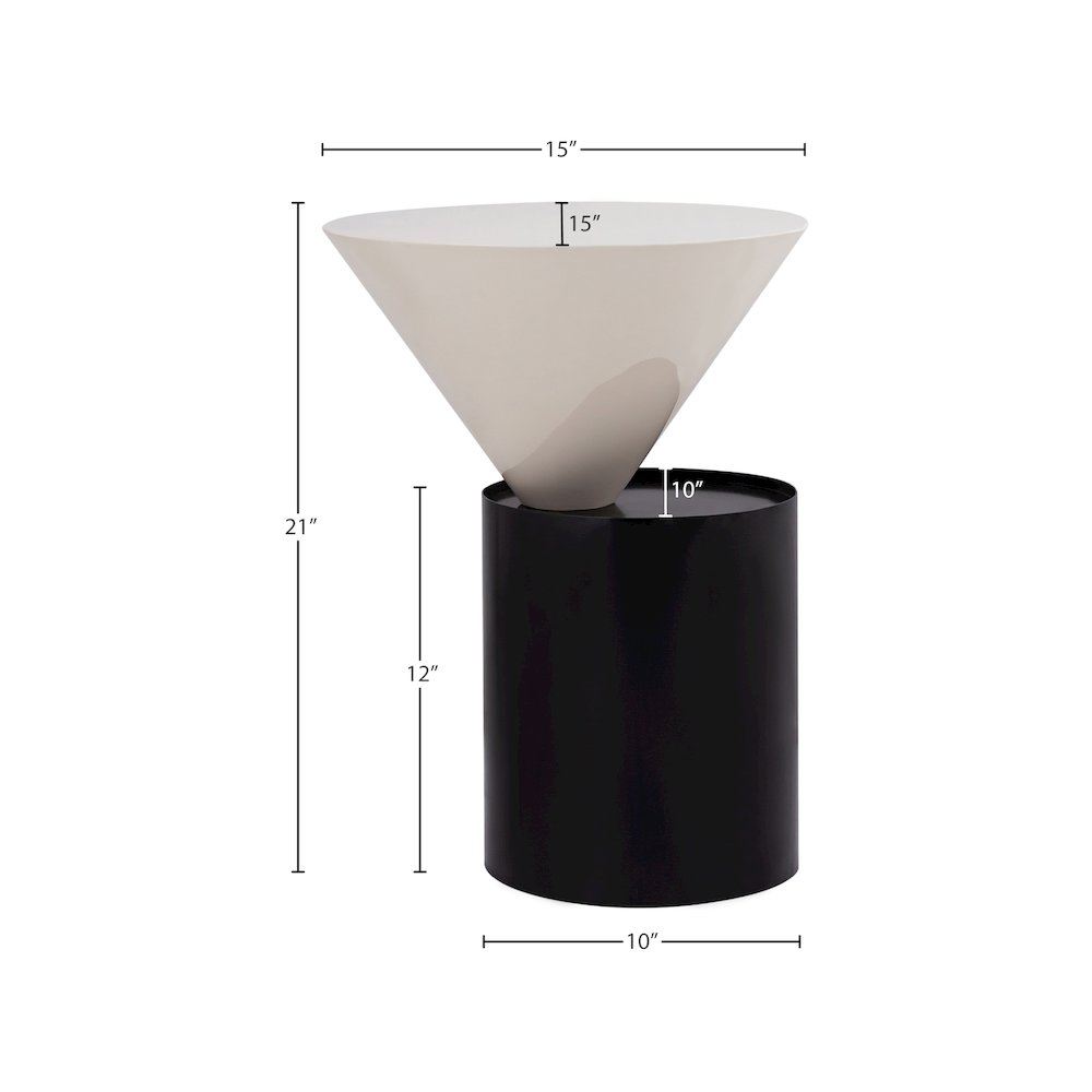 Damon White End Table