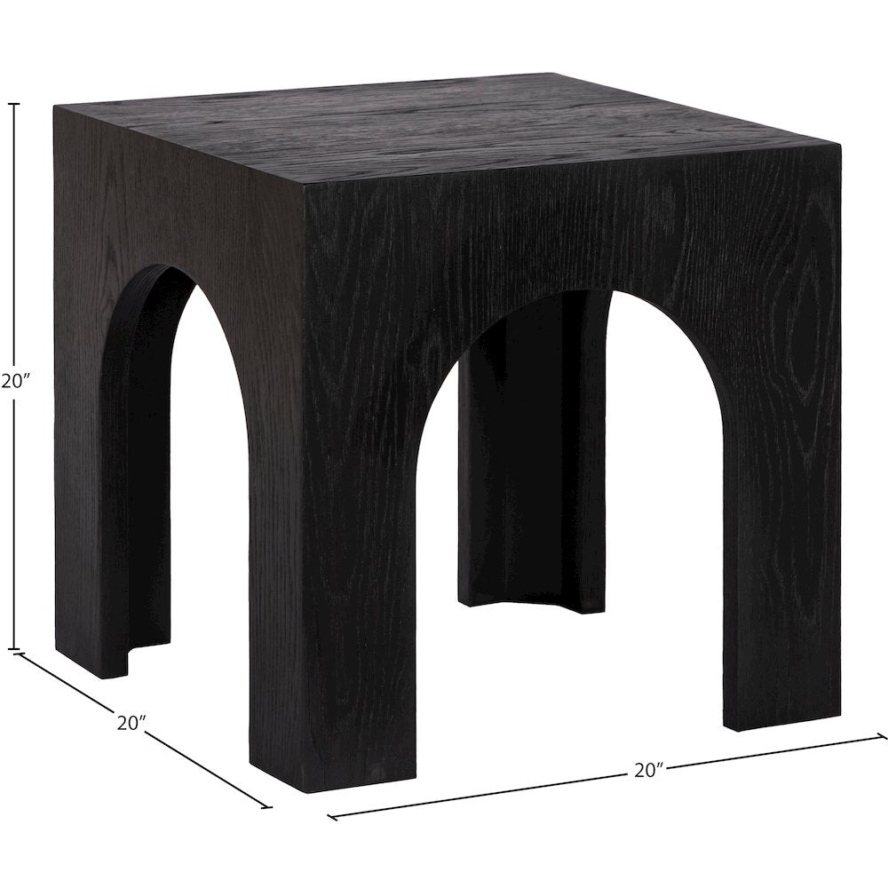 Arch Black End Table