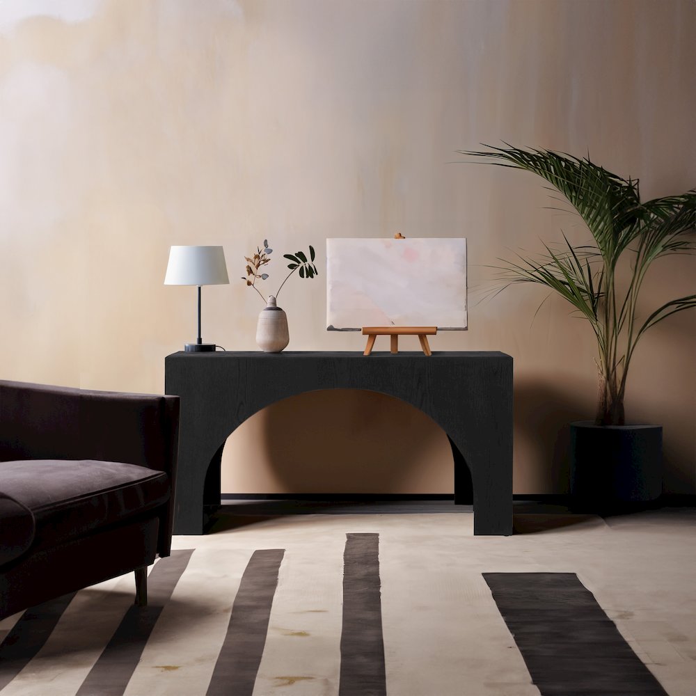 Arch Black Console Table