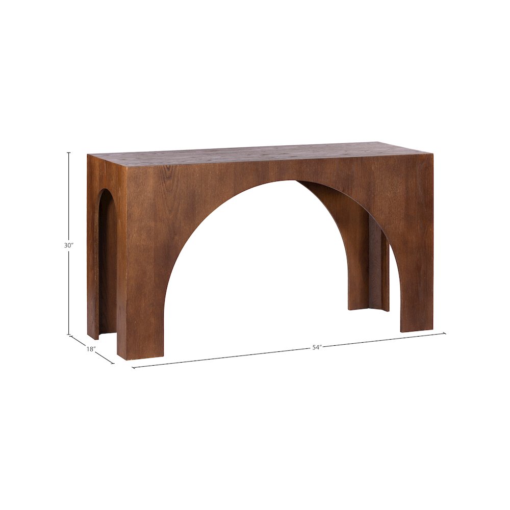 Arch Brown Console Table