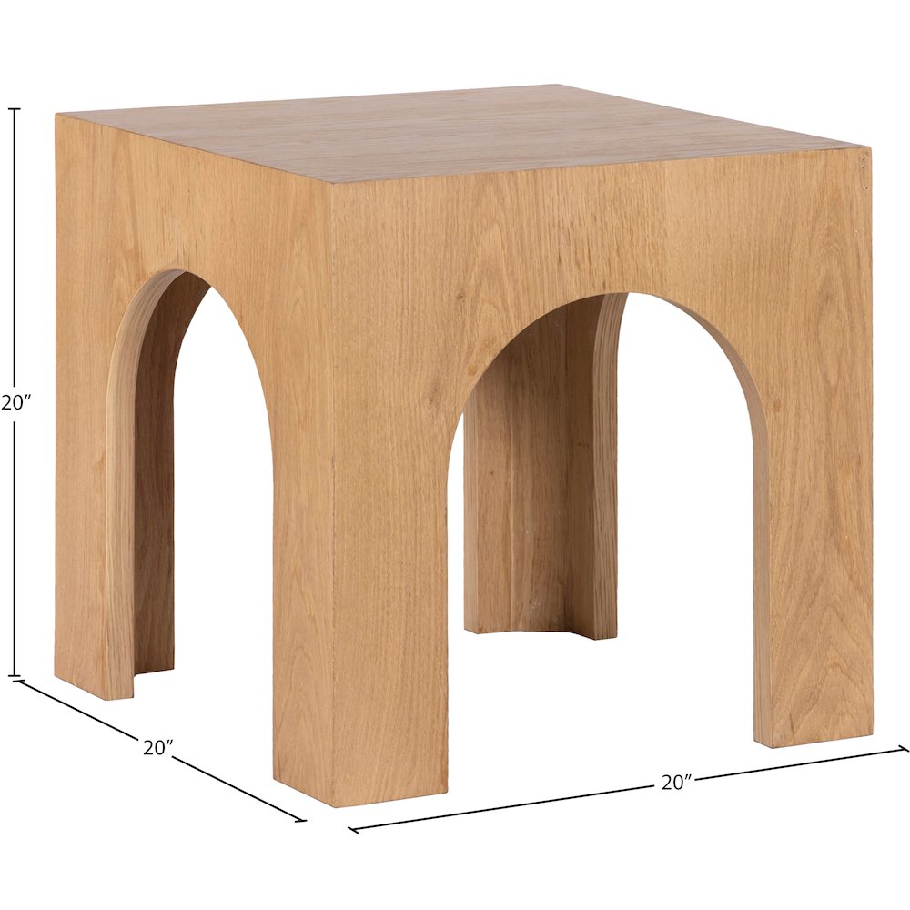 Arch Oak End Table