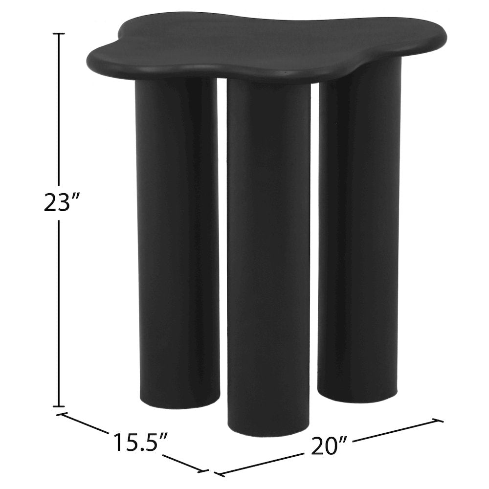 Romaine Black End Table