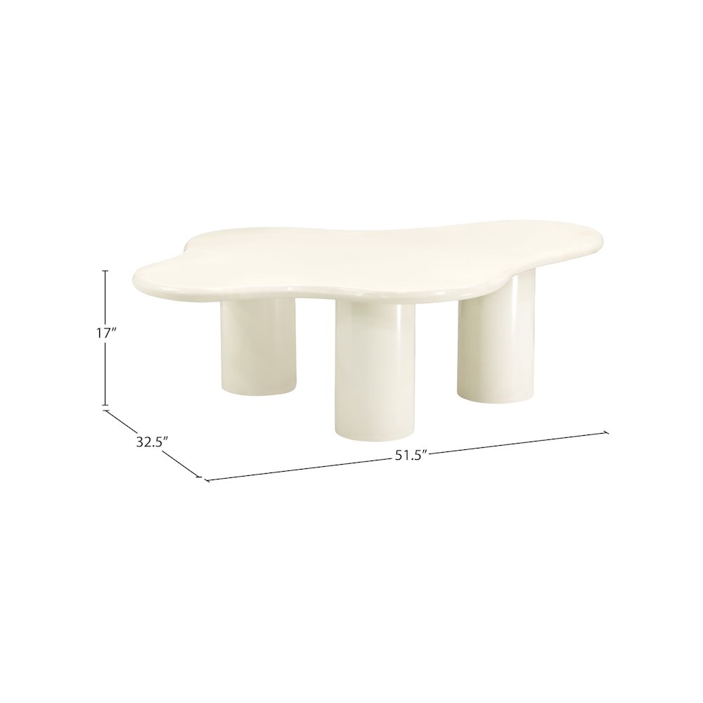 Romaine Cream Coffee Table