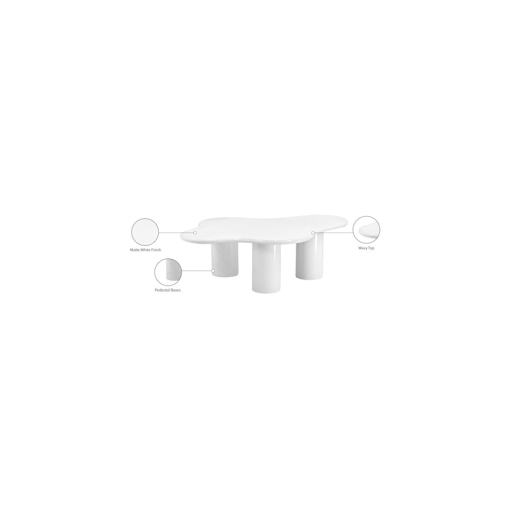 Romaine White Coffee Table