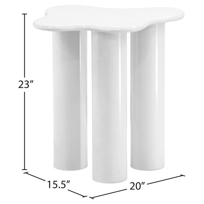 Romaine White End Table