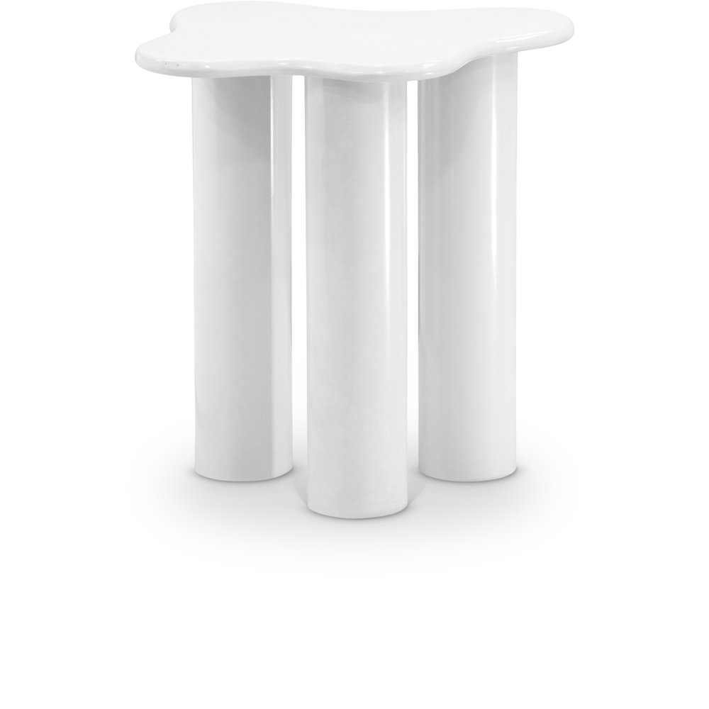 Romaine White End Table