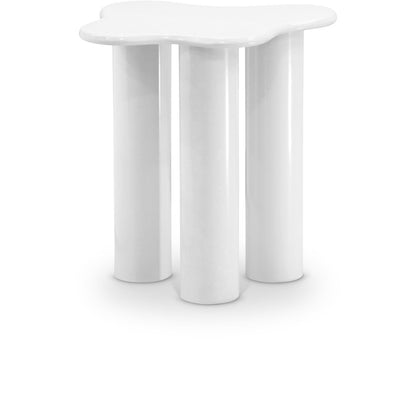 Romaine White End Table