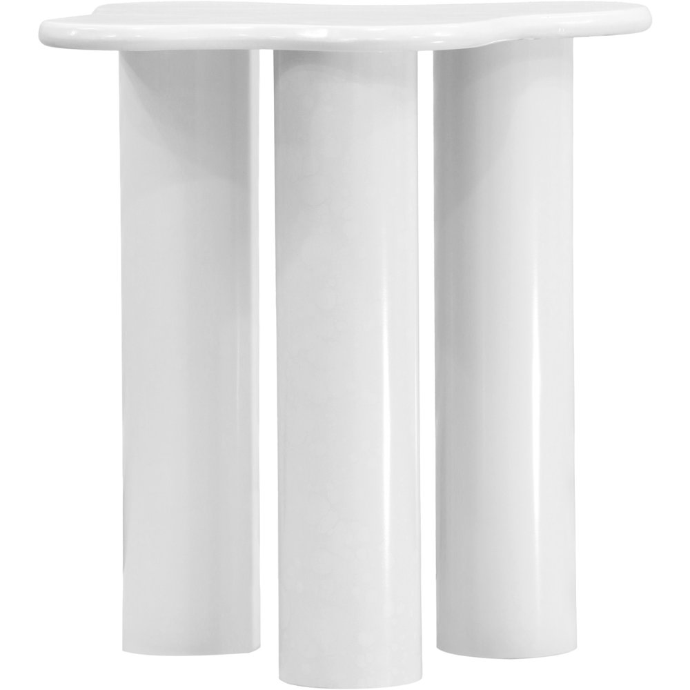 Romaine White End Table