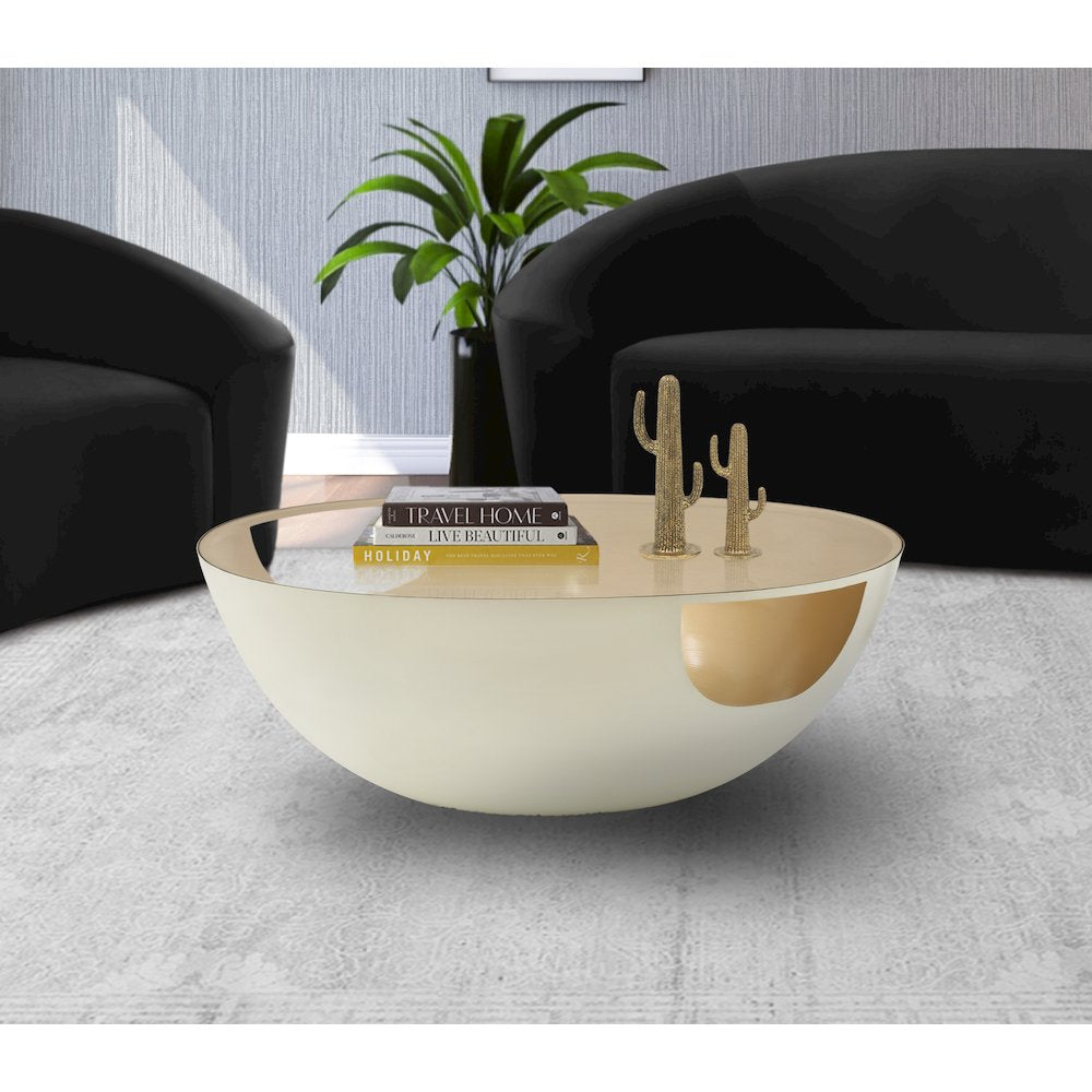 Doma Cream / Gold Coffee Table