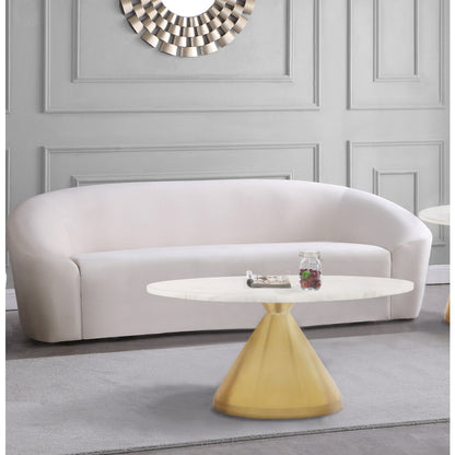 Emery White Marble Coffee Table