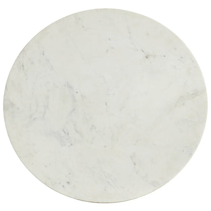 Emery White Marble End Table