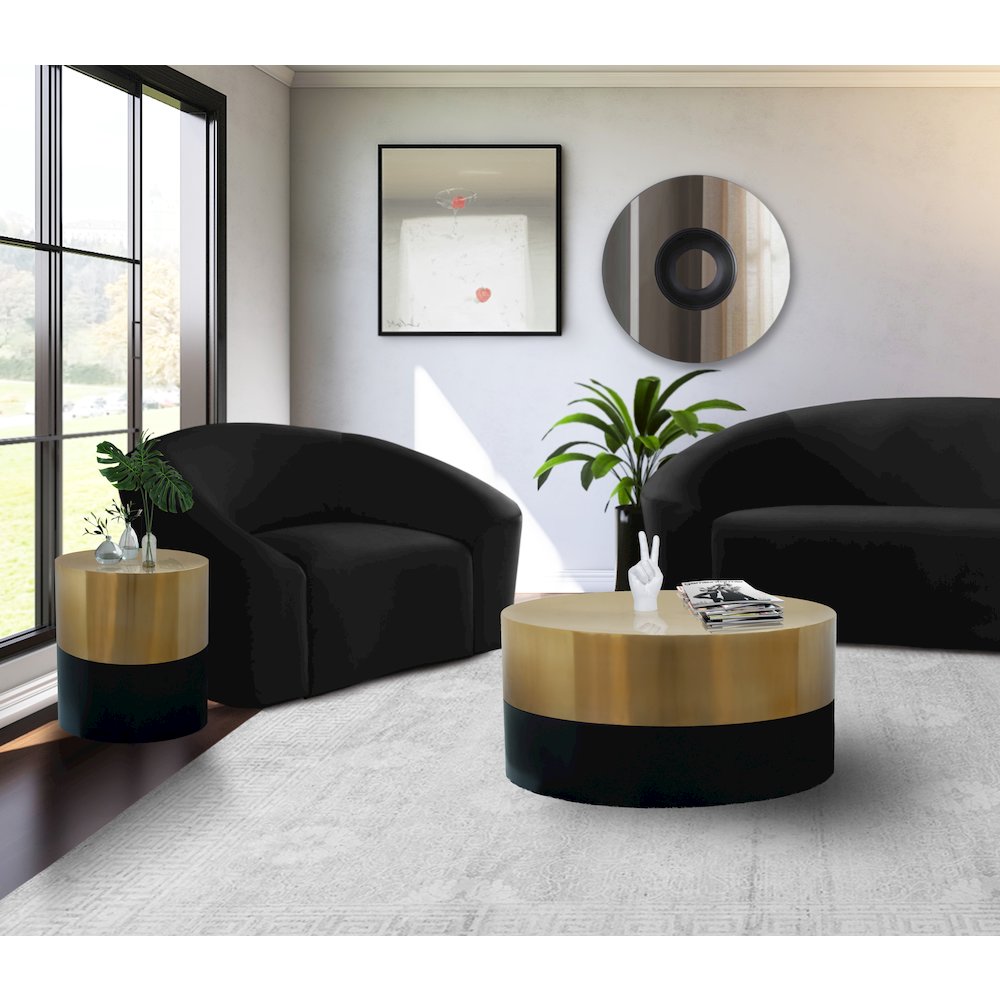 Sun Black / Gold End Table