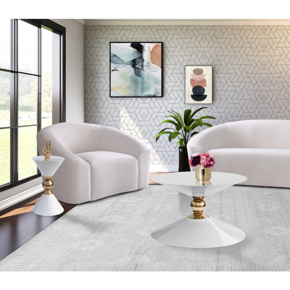 Malia White / Gold Coffee Table