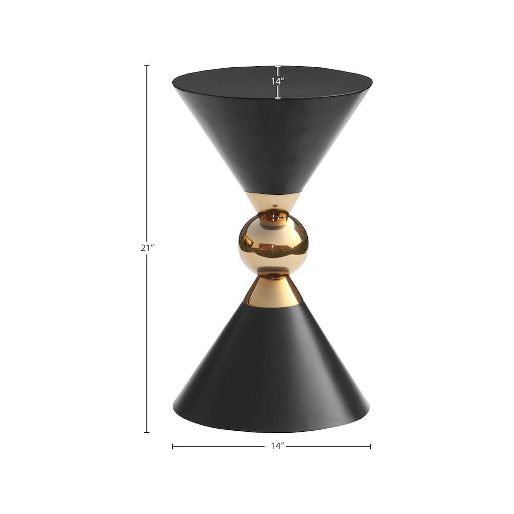 Malia Black / Gold End Table