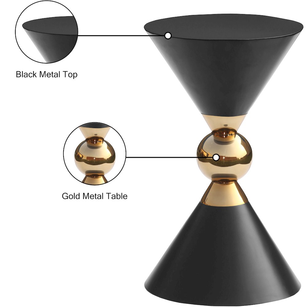 Malia Black / Gold End Table