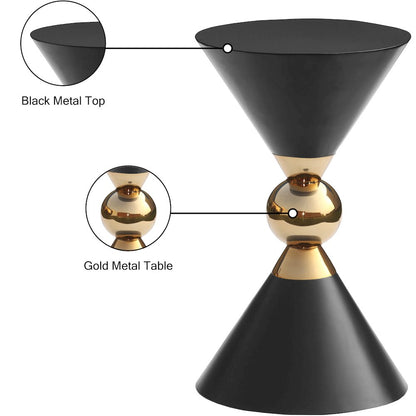 Malia Black / Gold End Table