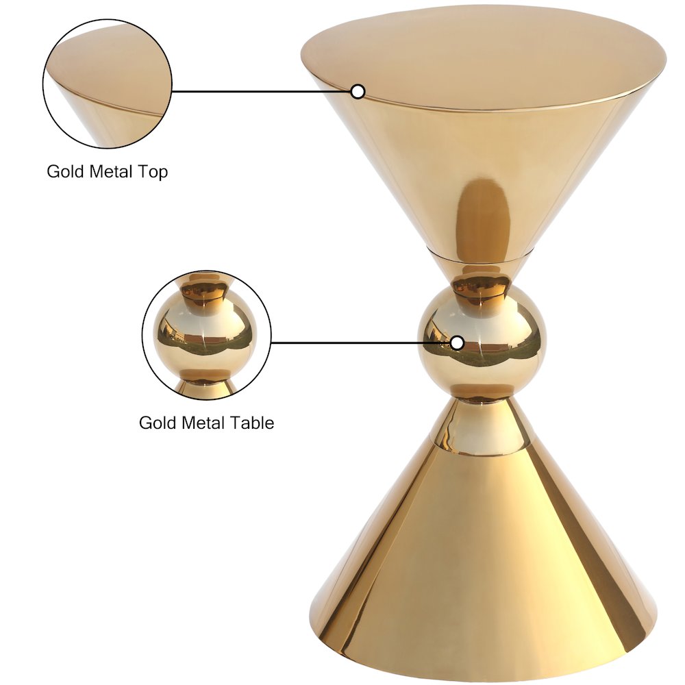 Malia Gold Stainless Steel End Table