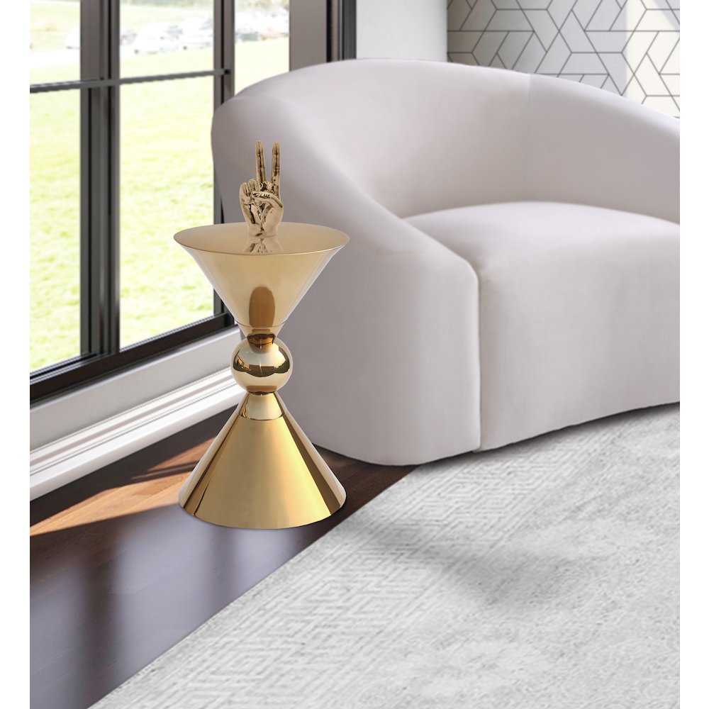 Malia Gold Stainless Steel End Table