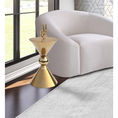 Malia Gold Stainless Steel End Table