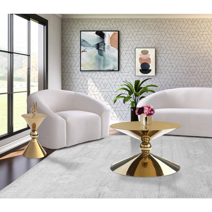 Malia Gold Stainless Steel End Table