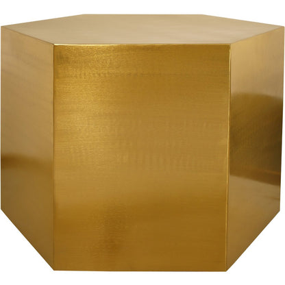 Hexagon Brushed Gold Coffee Table