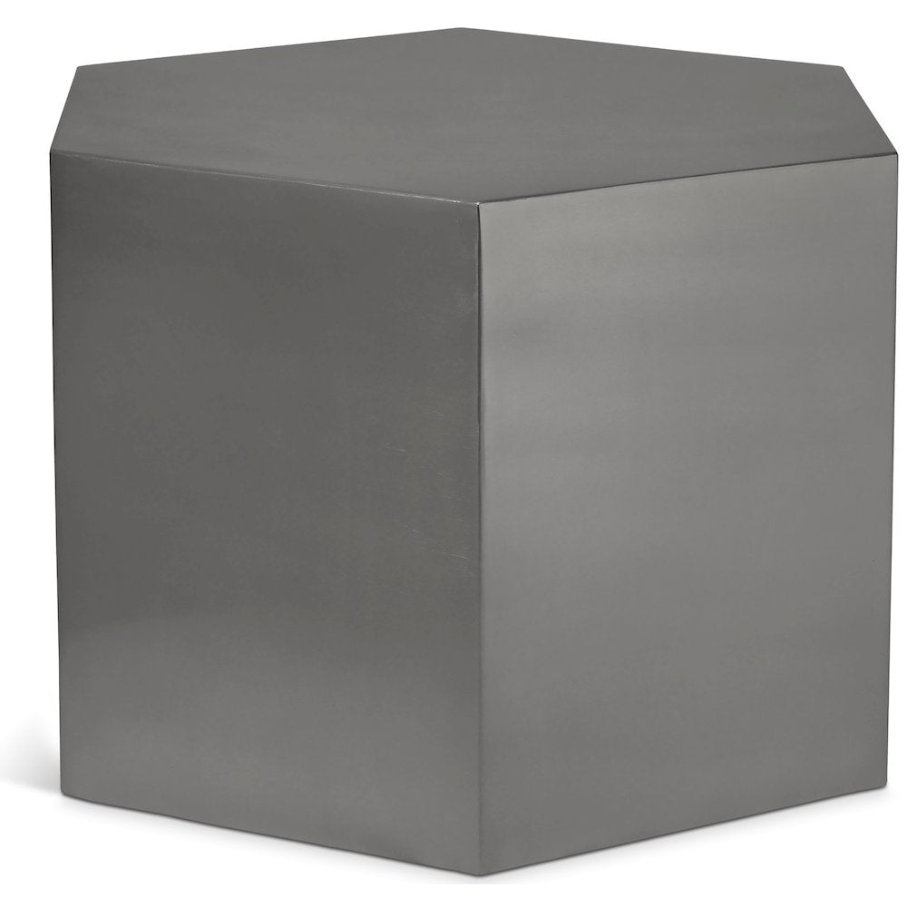 Hexagon Brushed Chrome Coffee Table
