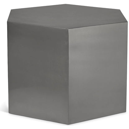 Hexagon Brushed Chrome Coffee Table