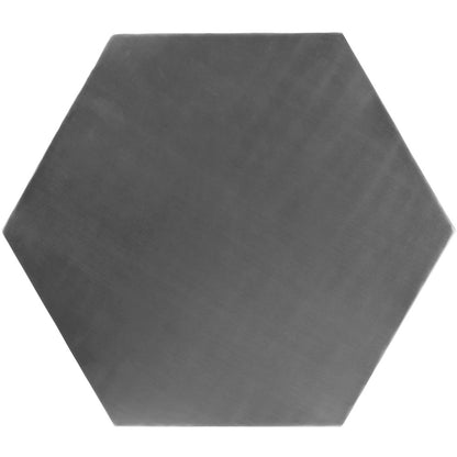 Hexagon Brushed Chrome End Table
