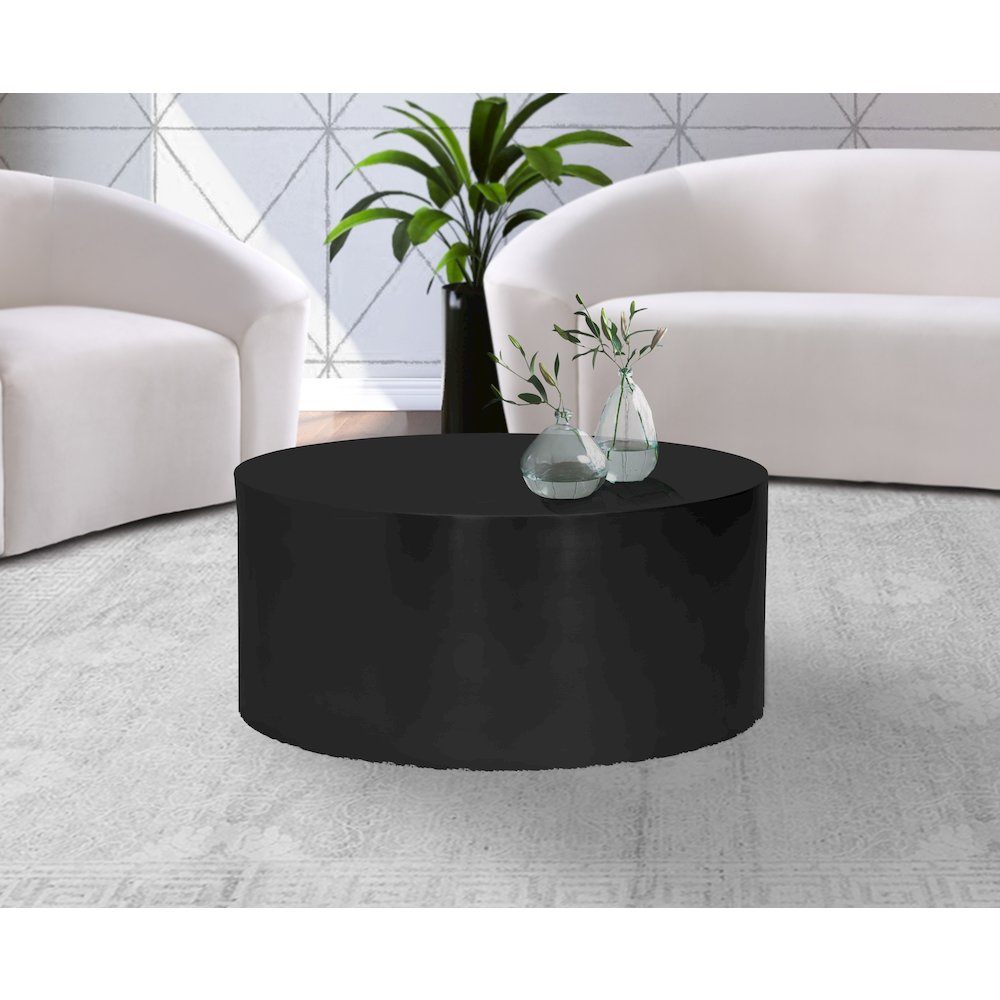 Cylinder Matte Black Coffee Table