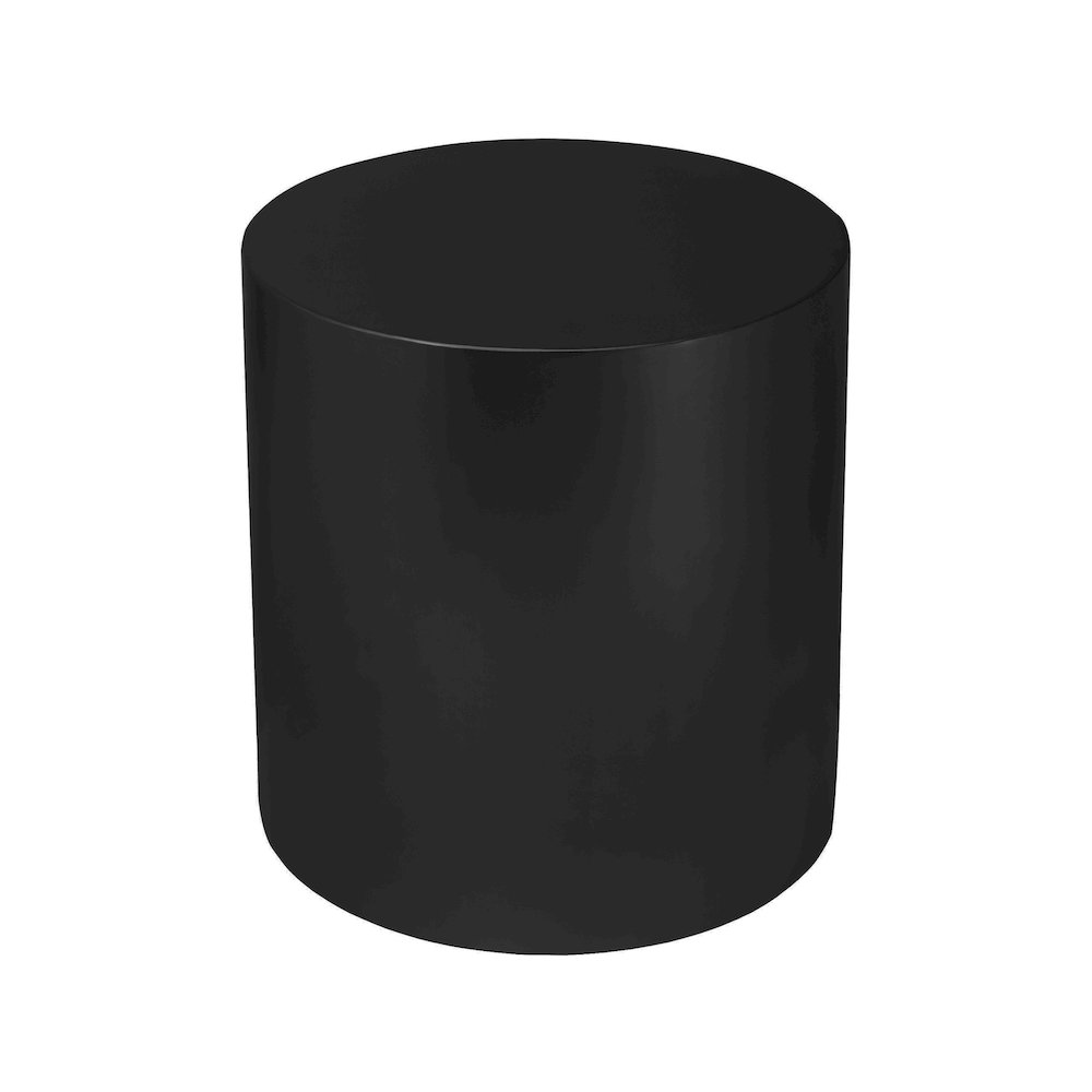 Cylinder Matte Black End Table