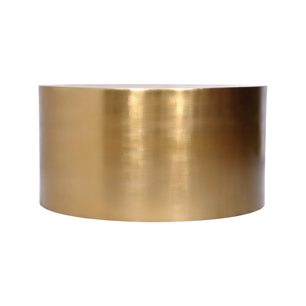 Cylinder Brushed Gold Coffee Table
