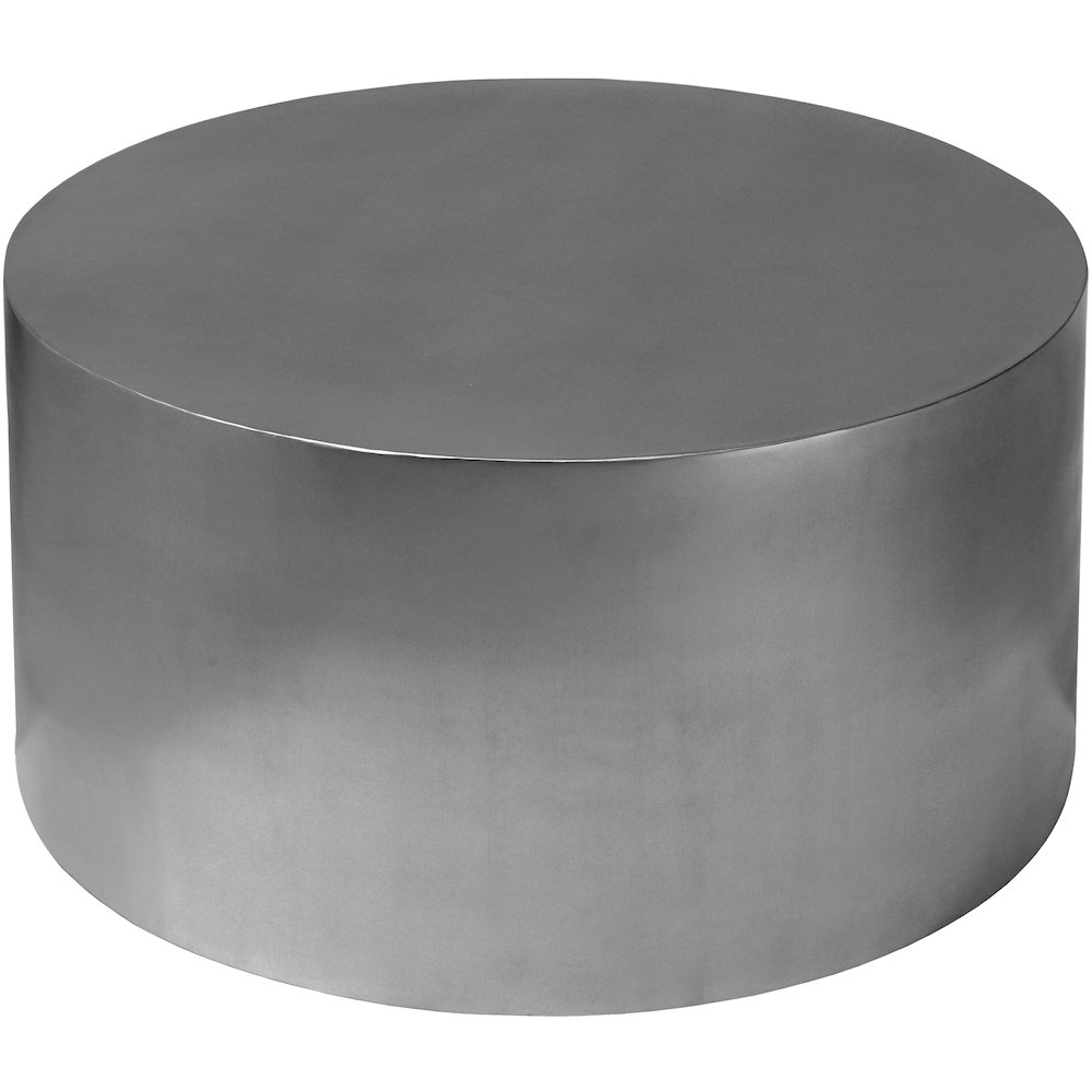 Cylinder Brushed Chrome Coffee Table