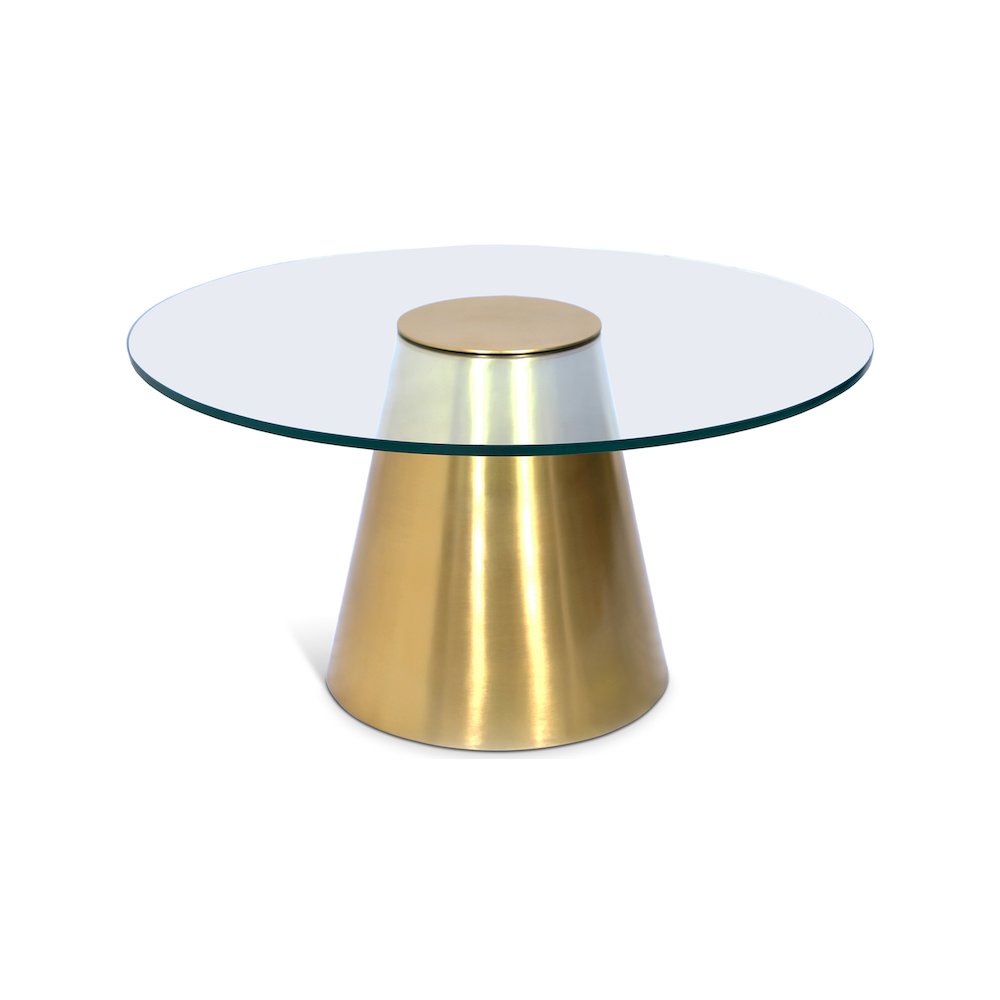 Glassimo Brushed Gold Coffee Table