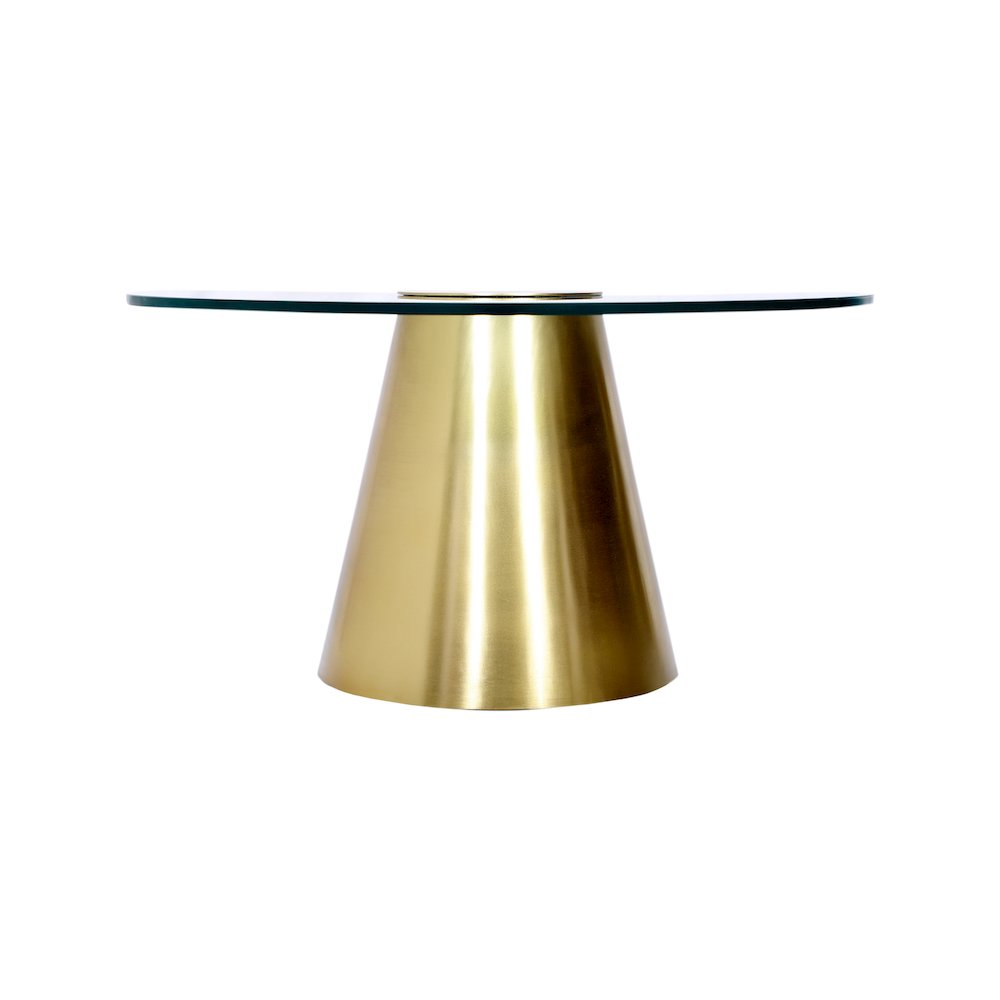 Glassimo Brushed Gold Coffee Table