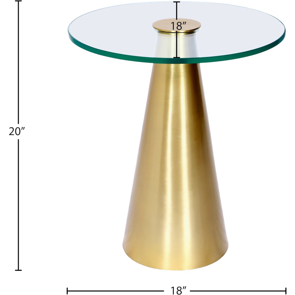 Glassimo Brushed Gold End Table
