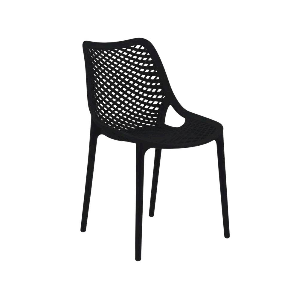 Contemporary Outdoor Patio Dining Chair Set Of 4 With Uv-Protection Finish