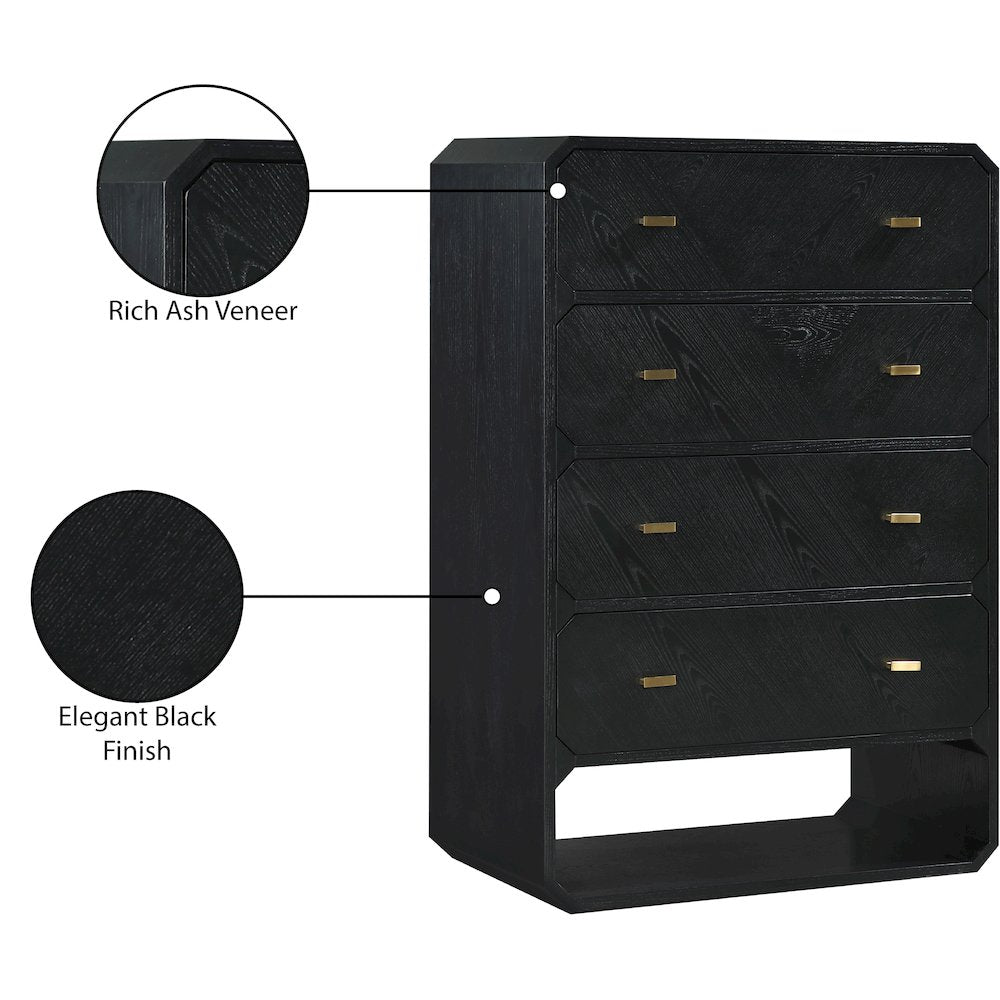 Parker Black Ash Veneer Chest