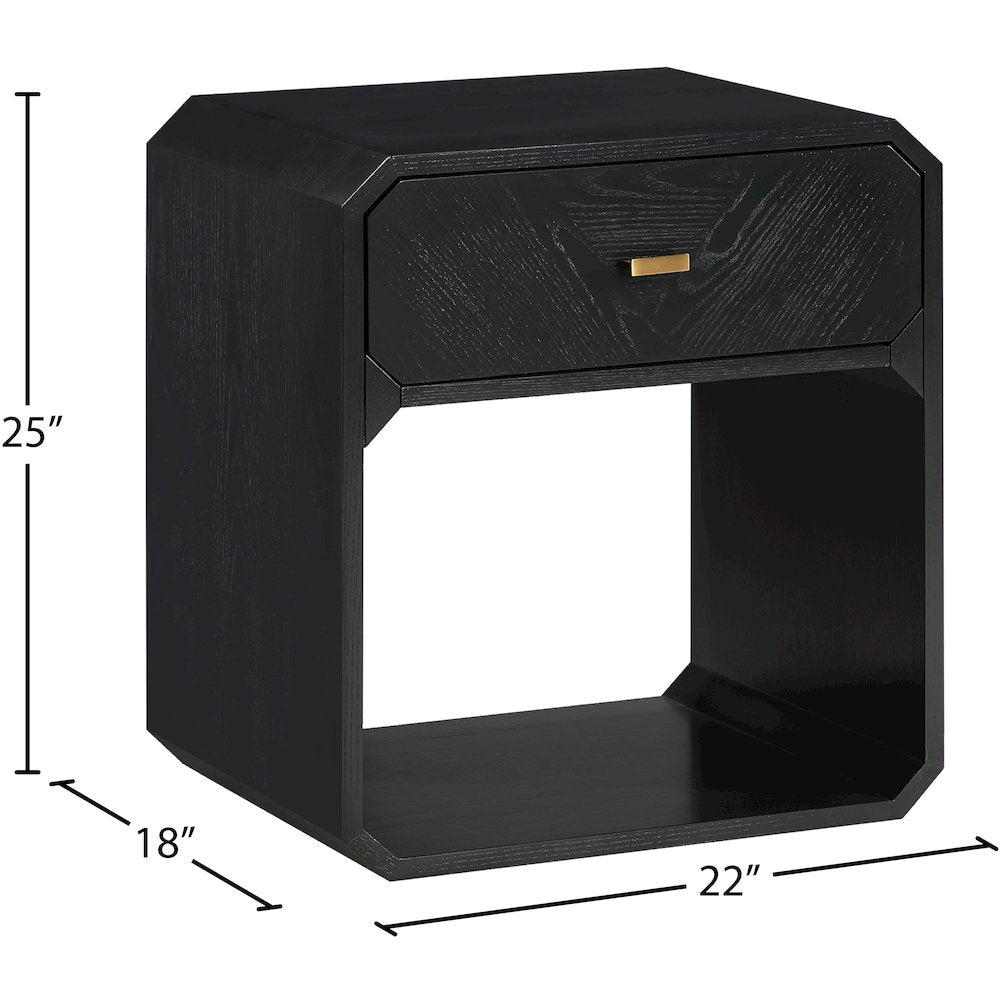 Parker Black Ash Veneer Night stand