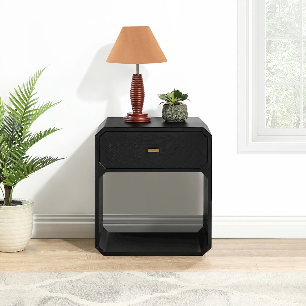 Parker Black Ash Veneer Night stand
