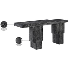 Anzio Black Oak Veneer And Solid Wood Console Table