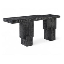 Anzio Black Oak Veneer And Solid Wood Console Table