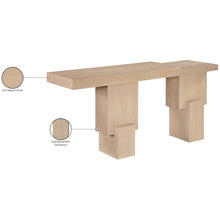 Anzio Natural Oak Veneer And Solid Wood Console Table
