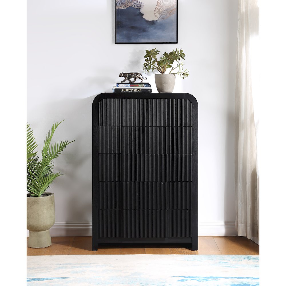 Fluted Black Chest