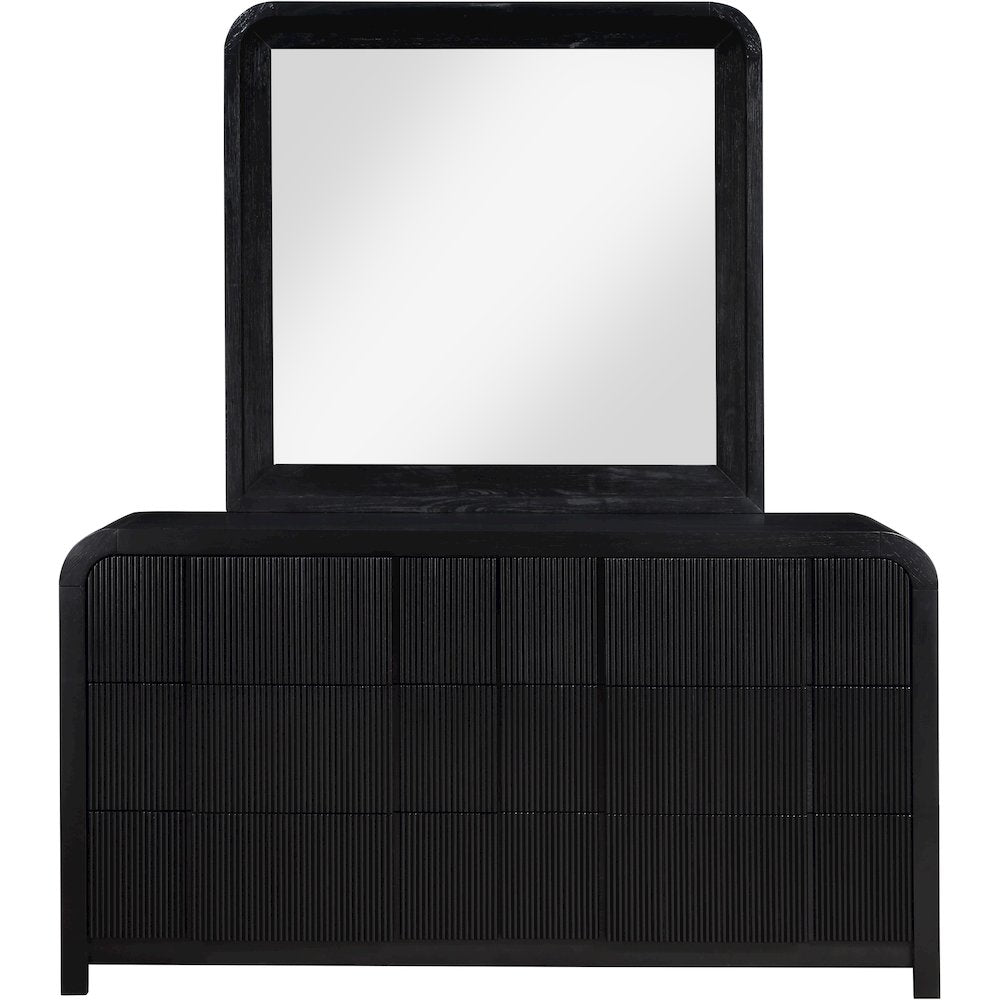 Fluted Black Dresser
