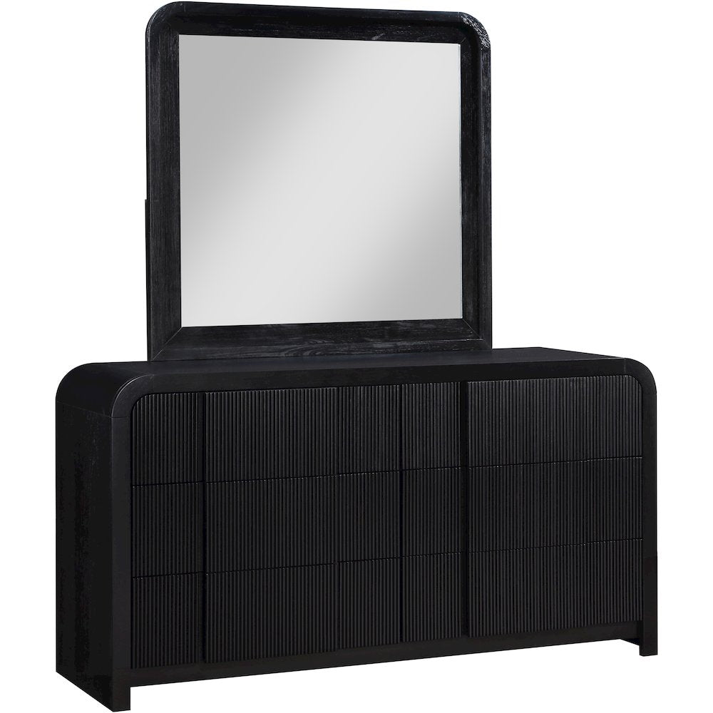 Fluted Black Dresser